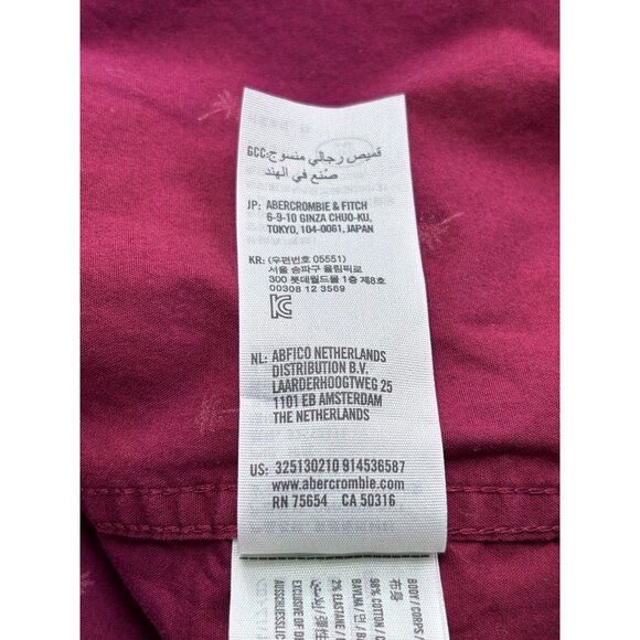 Hollister Mens Epic Flex Stretch Shirt L Palm Tree Print - Picture 11 of 13